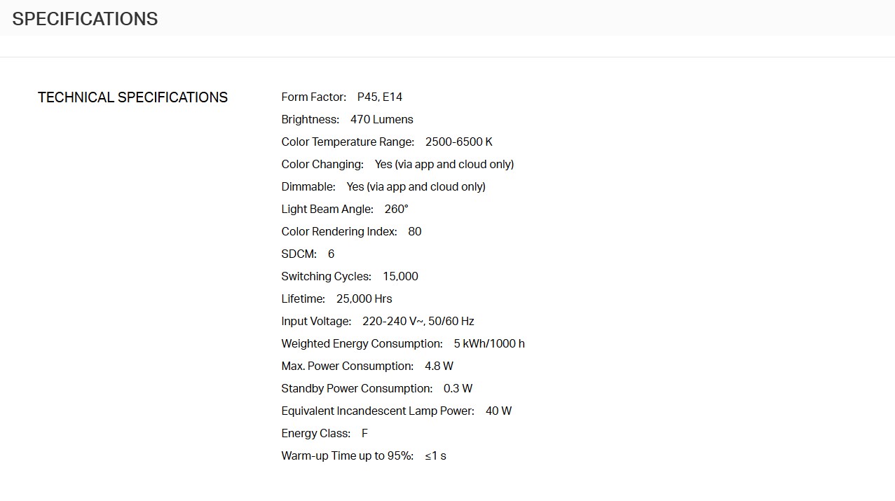 Tp-Link Tapo L430P Smart P45 Light Bulb, Multicolor | Shopee Philippines