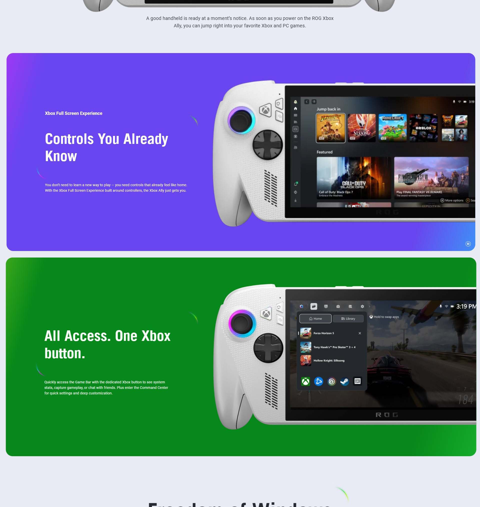 Asus ROG Xbox Ally RC73YA Gardenia White 7