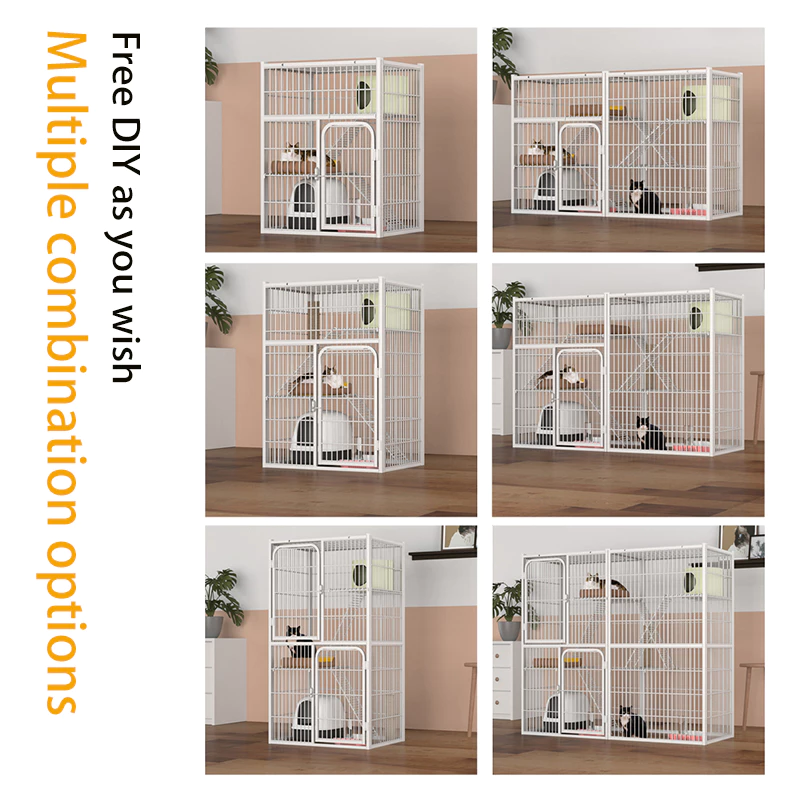 Cat House Cat Cage Large Platform Pet Cage Cat Condo Stackable Sturdy ...
