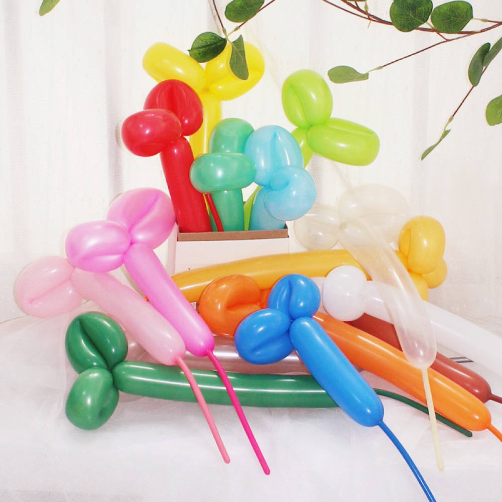 10pcs/20pcs Multicolour Balloon Set Long Glossy Twist Latex Balons Boy ...