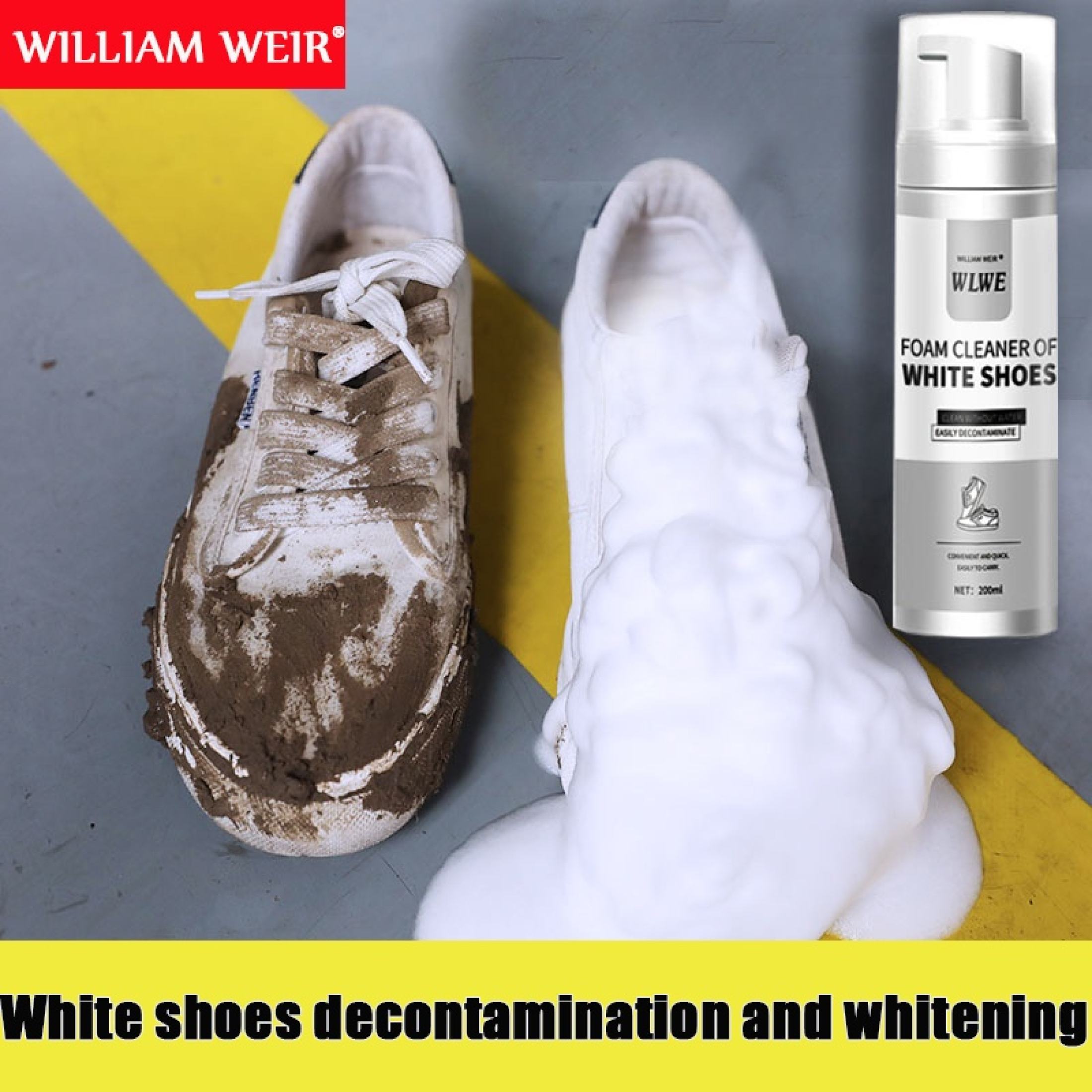 【BUY 1 GET 2】Shoe Cleaner Spray 200ml for White and Colored Shoes with ...