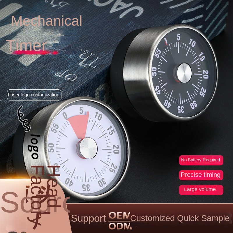 Stainless Steel Visual Mechanical Kitchen Cooking Timer With Loud Alarm ...