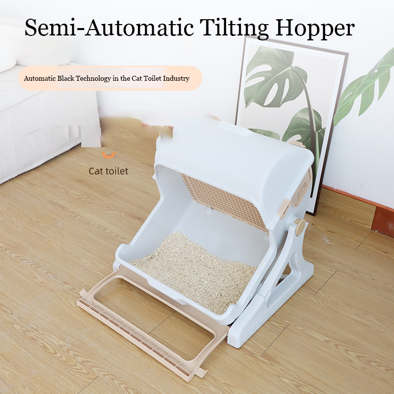 Photo inspiration: Fresh Look at Semi Automatic Cat Litter Box Anti Odor Easy Clean Toilet