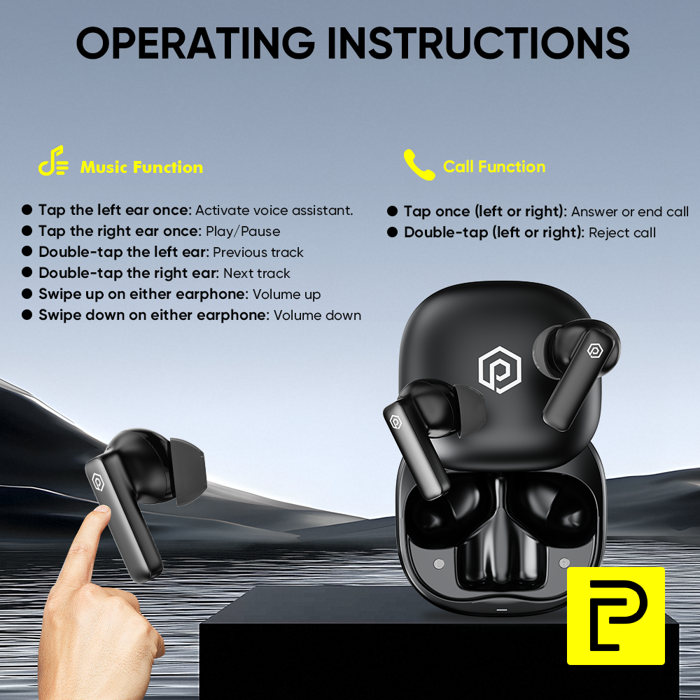 Popcorn TWS Wireless Earbuds True Bluetooth 6.0 With IPX6 Waterproof ...