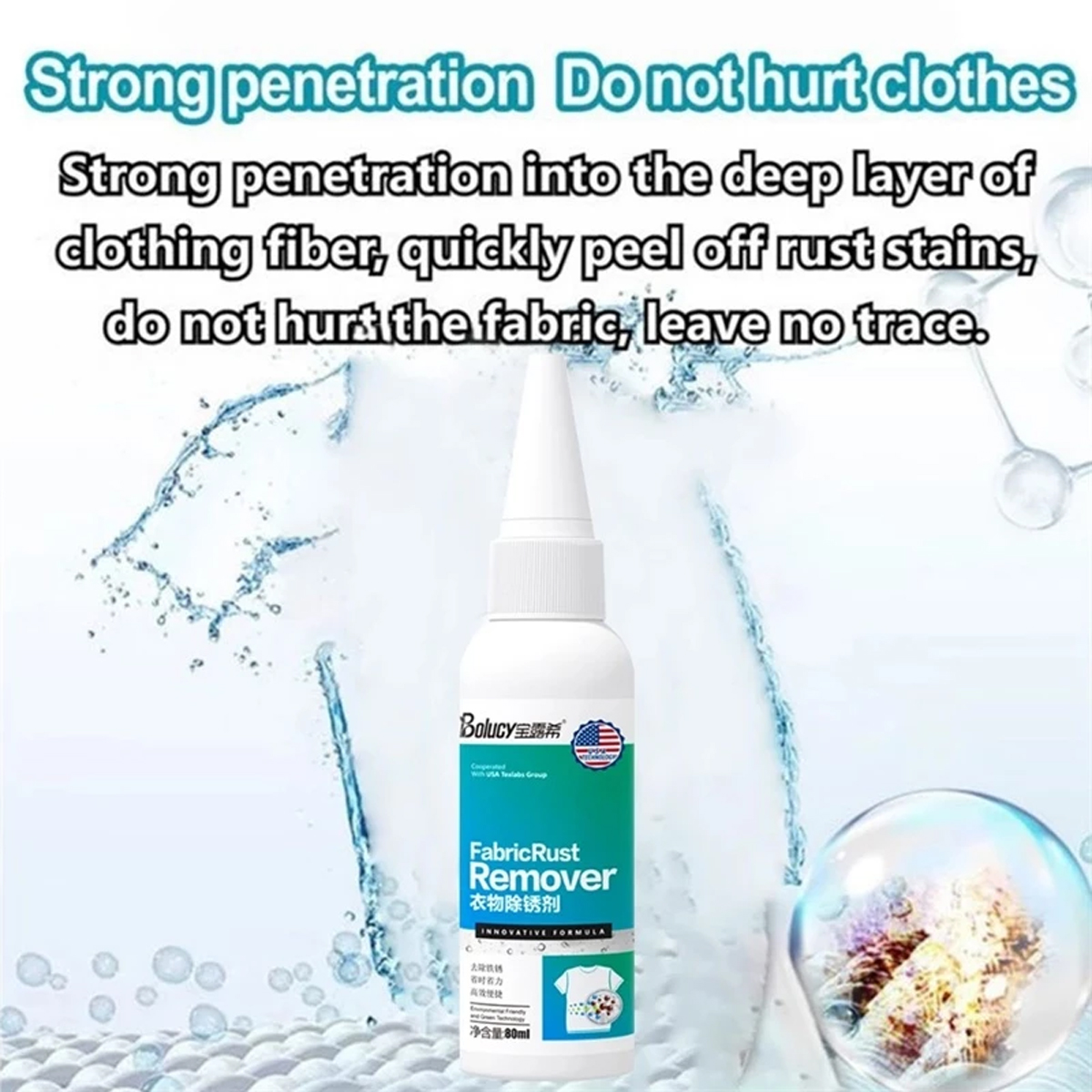 Rust Stain Remover Clothes Cleaner Drop Clothing Cleansing Rust Remover ...