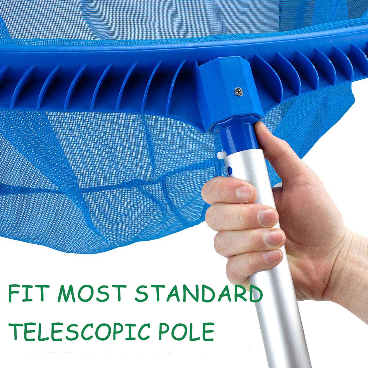 Heavy Duty Pool Rake Bag Deep Water Skimmer Net Fine Mesh Leaf Cleaning ...