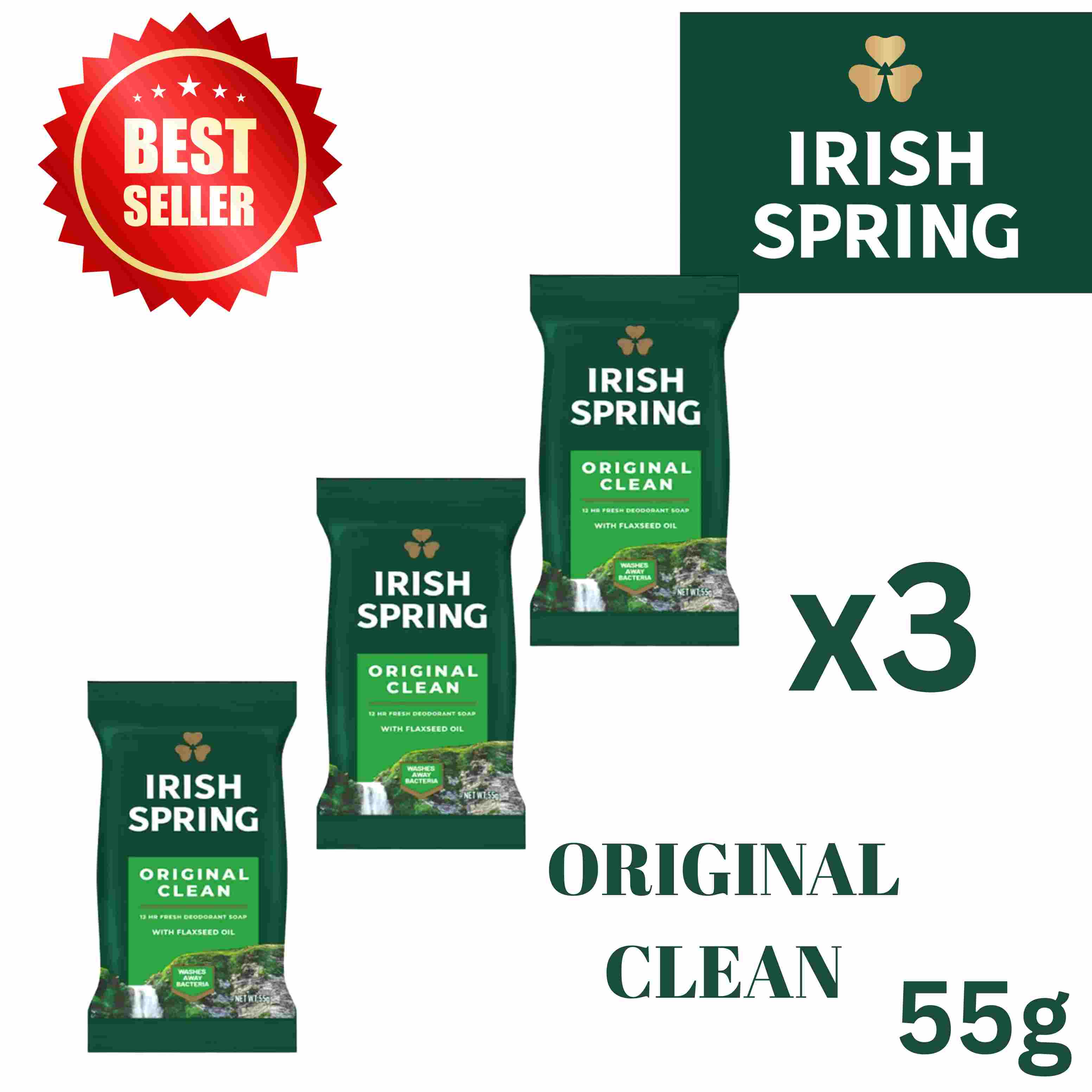 IRISH SPRING BAR SOAP ORIGINAL CLEAN 55G | Shopee Philippines