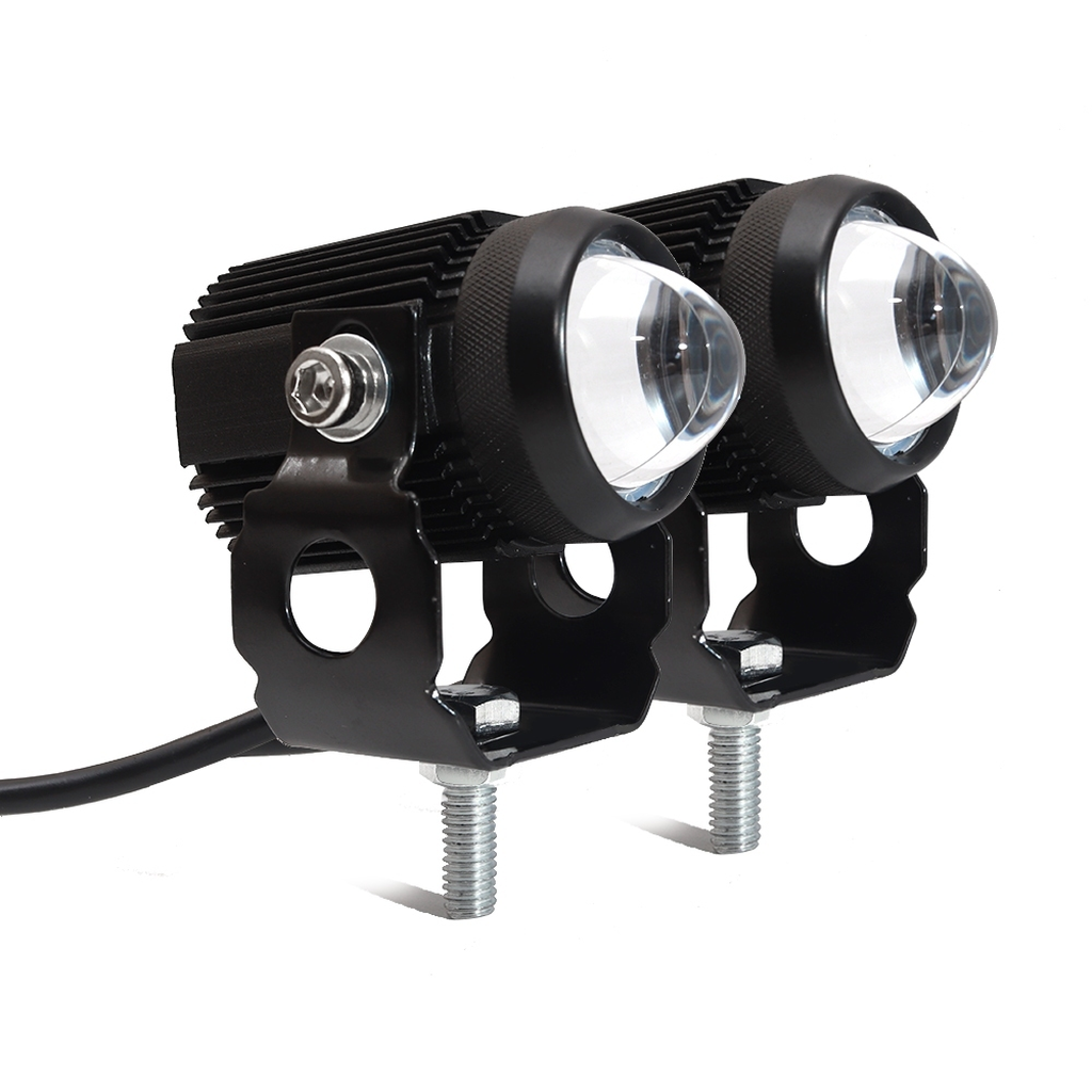 Motorcycle Mini Driving Light Kit - 4-Wire Dual Mode LED Lights in ...