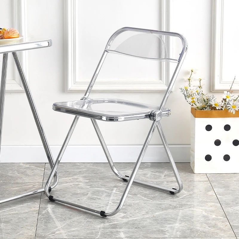 Novia Nordic Folding Chair Transparent Coffee Chair Catering Plastic ...