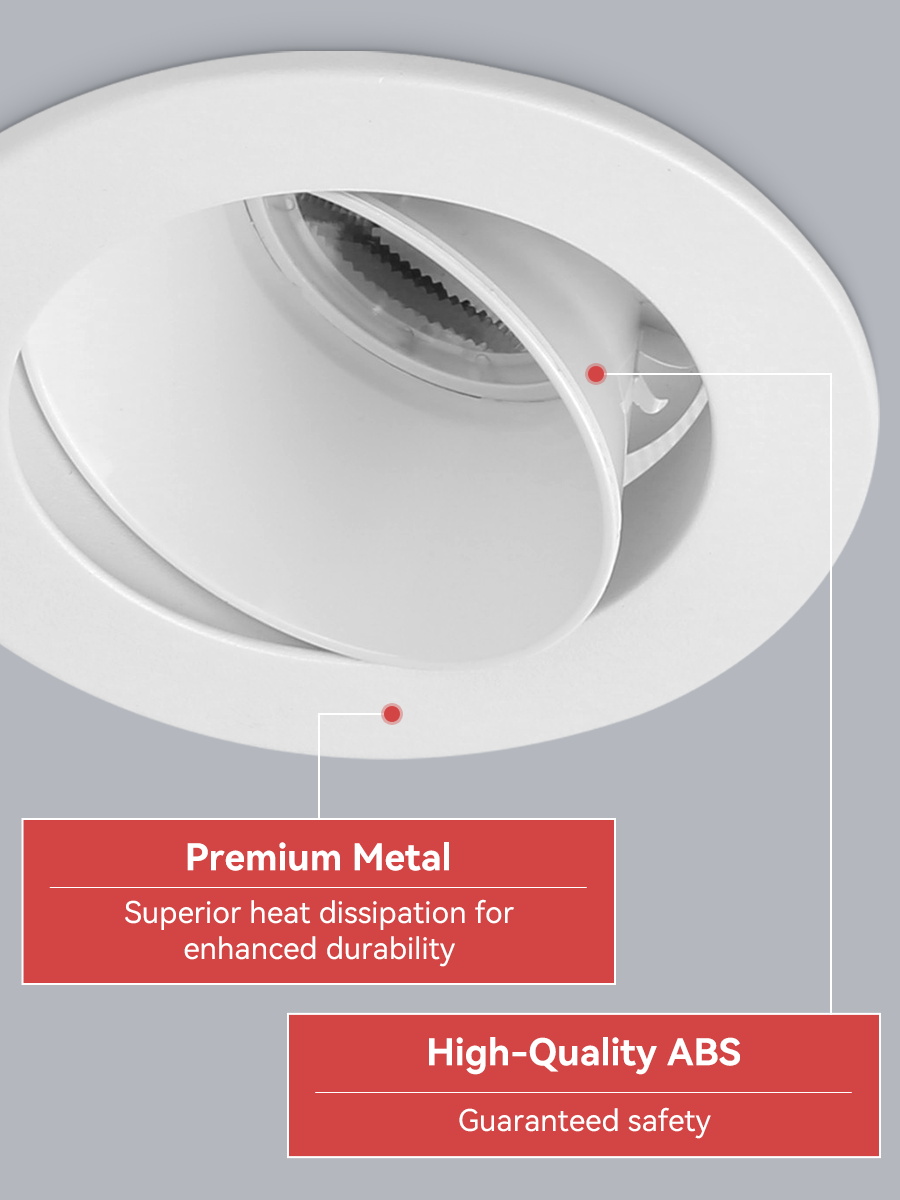 LED Recessed Downlight Replaceable GU10 Bulb 3Color Ceiling Panel Light ...