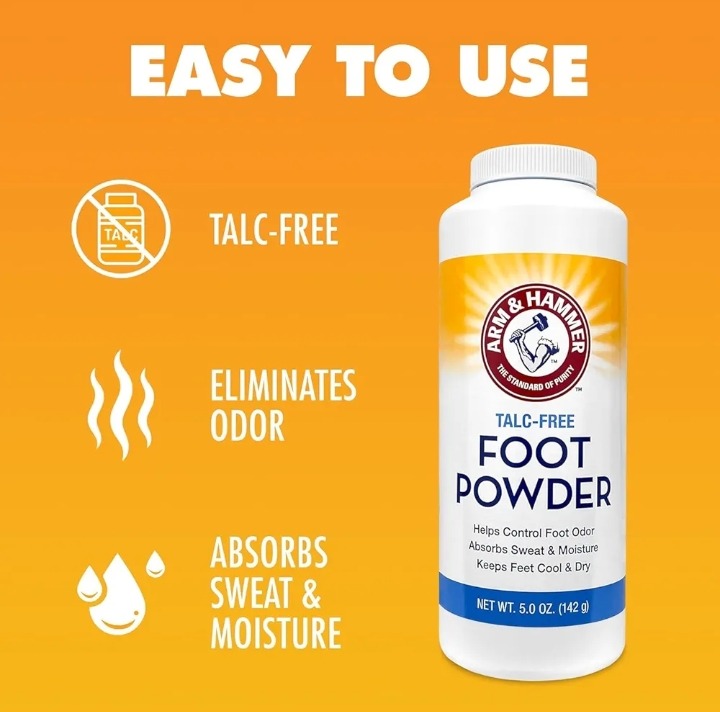 Arm & Hammer Foot Powder 5oz – USA Imported Talc-Free Sweat & Odor ...