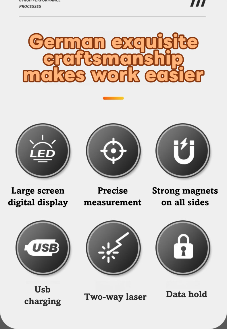Full Magnetic Digital Four Sided Dual Laser Inclinometer Woodworking ...