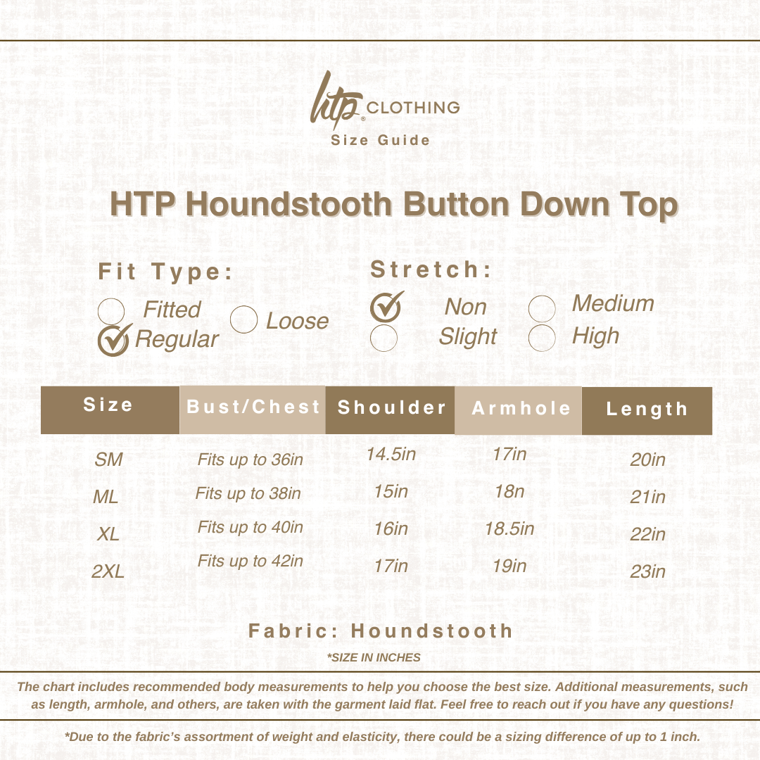 HTP Houndstooth Button Down for Women | Shopee Philippines