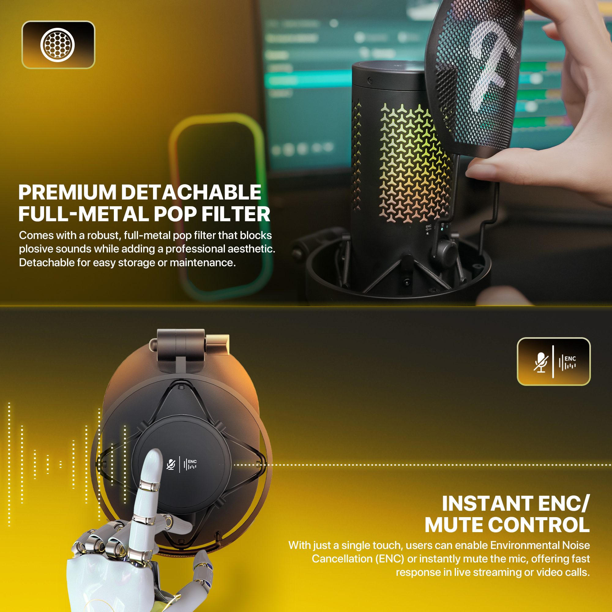 Fantech Finecoustic RESONO WFM1 | SONARA UFM1 with ENC & Mute Control ...