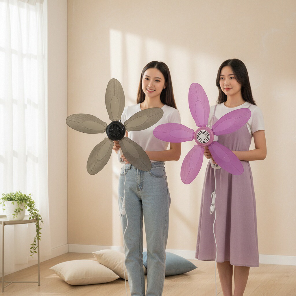 5 Blades Clip Fan Portable Clip ELectric Fan Soft Blades Wall Fans ...