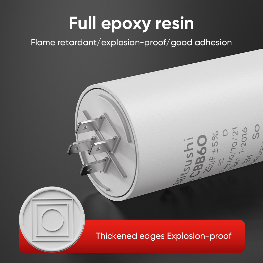 Mitsushi 10μF/20μF/25μF/30μF CBB60 Socket Capacitor For Water Pump ...