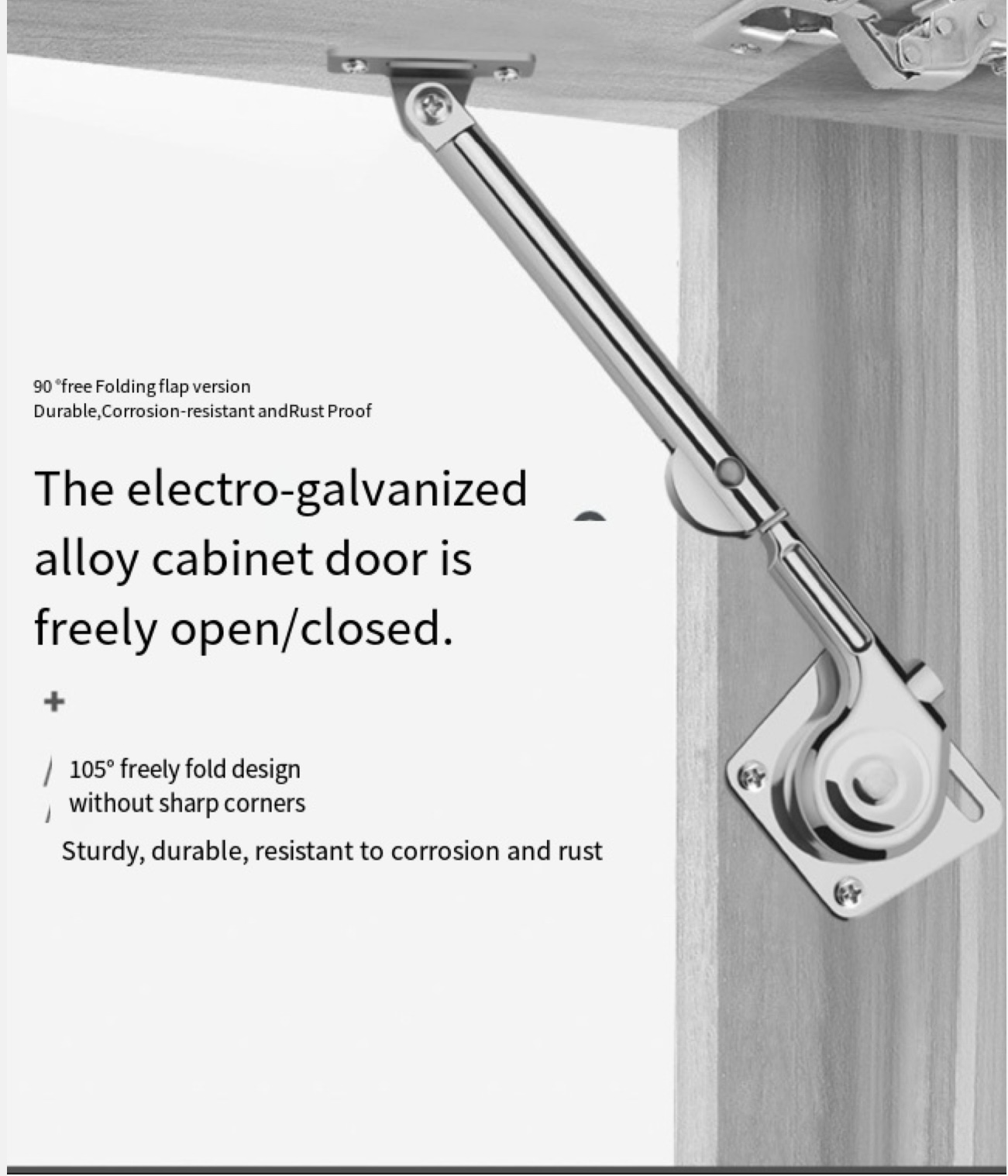 1pair Heavy-Duty Gas Strut Hydraulic Spring Hinges Cabinet Door ...