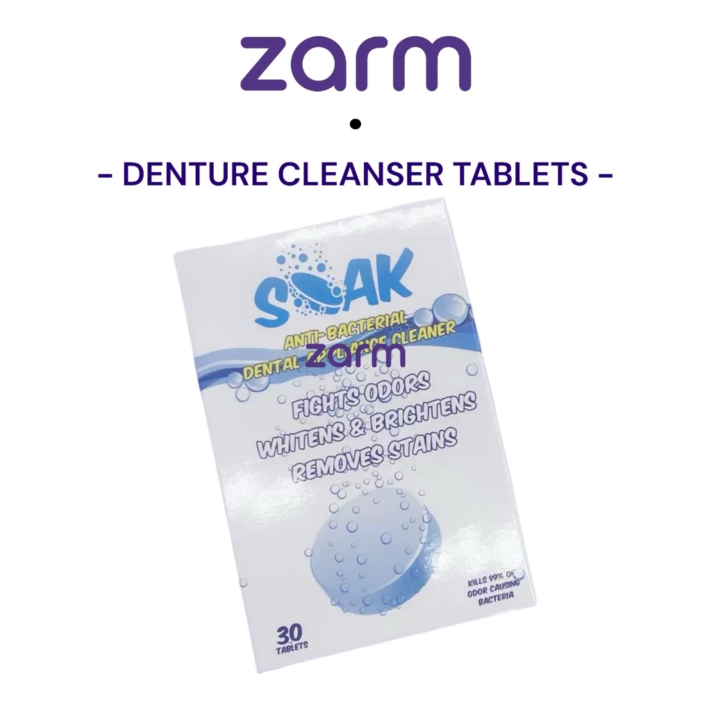Denture Cleanser Cleaner Tablets Effervescent Stain Remover for Pustiso ...