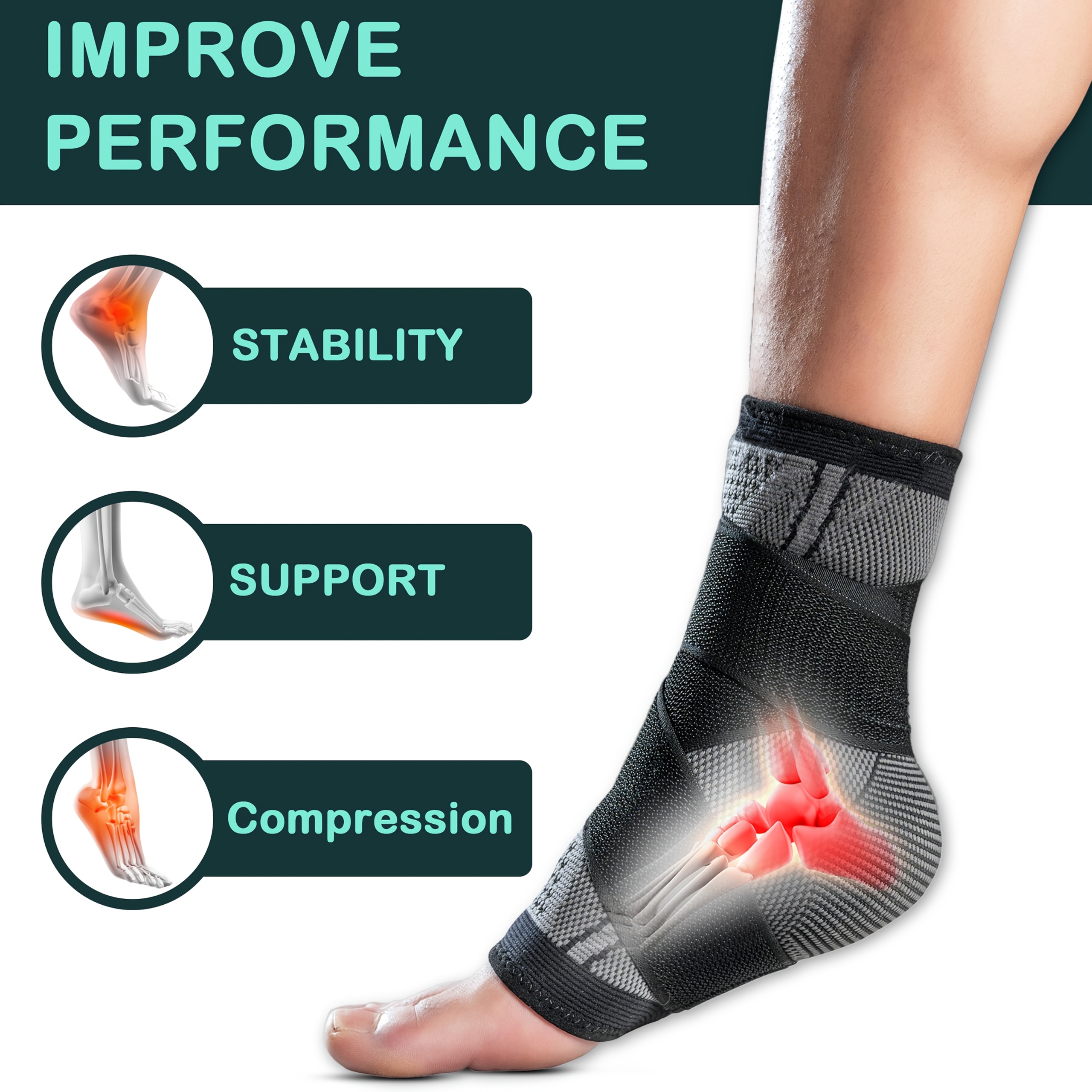 JOINFIT Compression Ankle Protector Gym Sport Anklet Support with ...