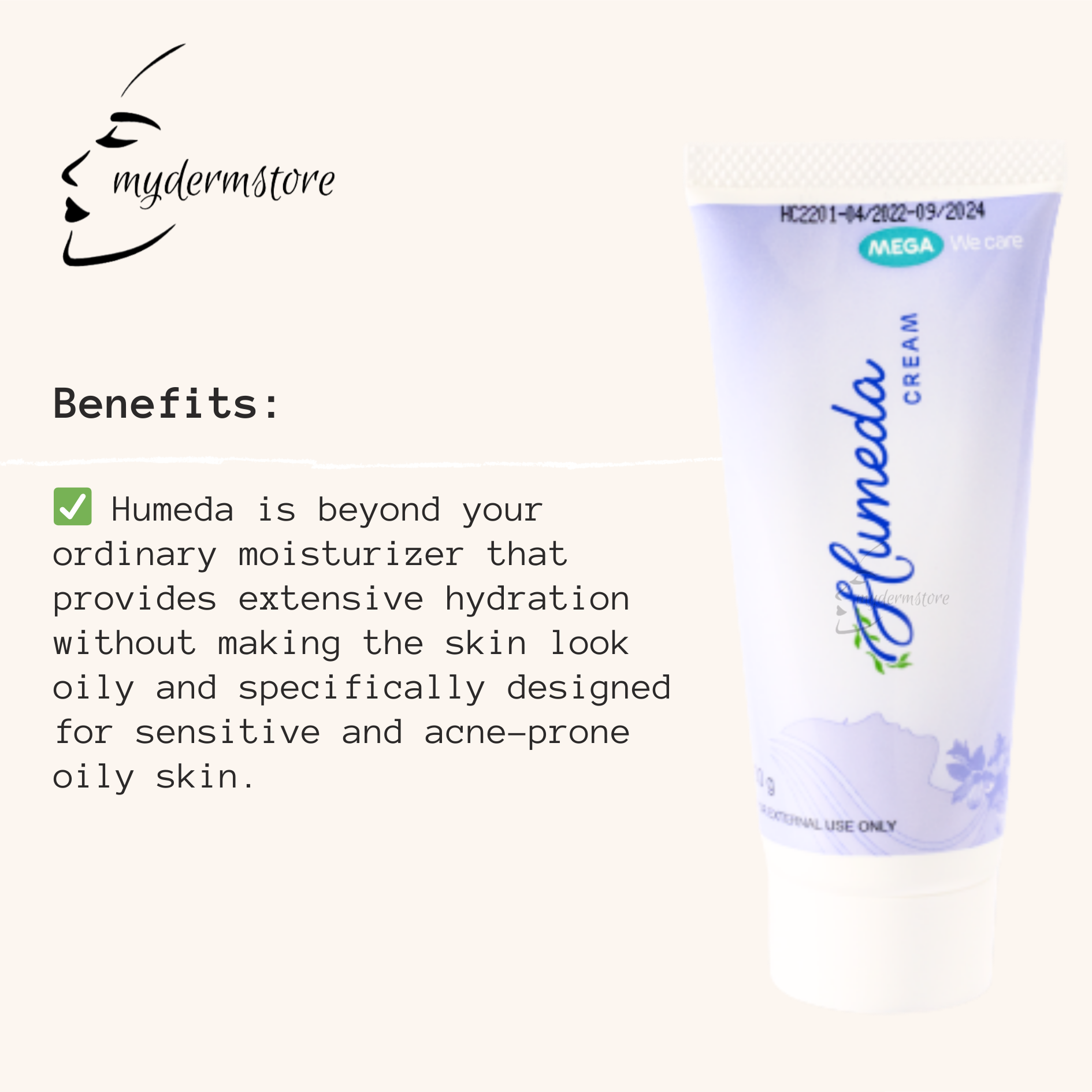 Humeda Cream Facial Moisturizer 30g | mydermstore | Shopee Philippines