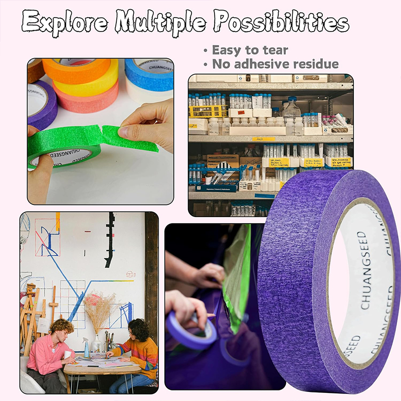 10PCS 30M Per Roll,Colored Masking Tape 6 Rolls Of Rainbow Colors ...