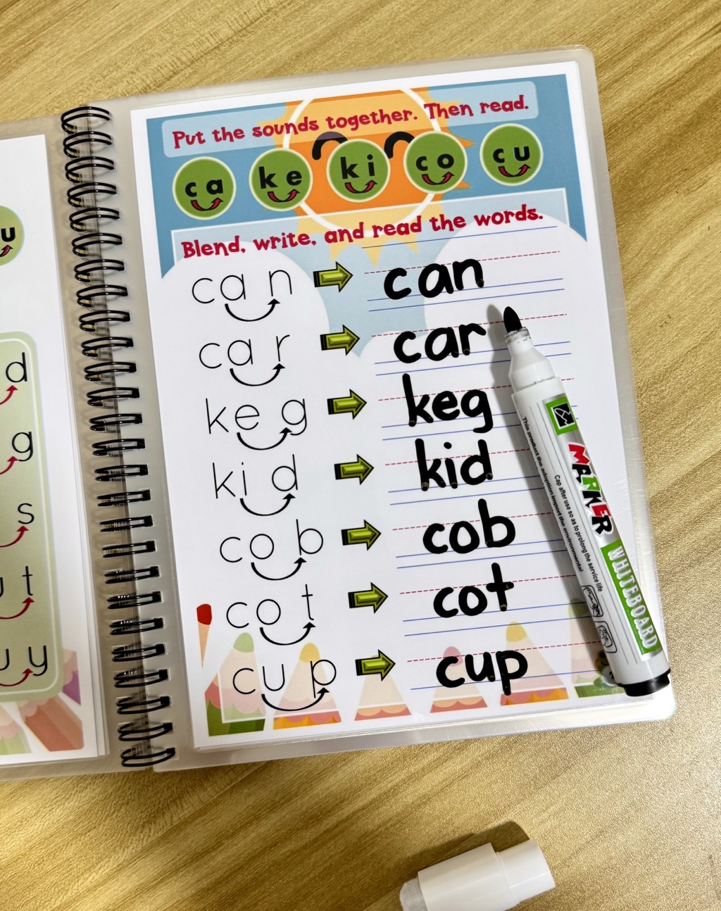 CVC Laminated Reading Book | Blend As You Read | Reading Material for ...