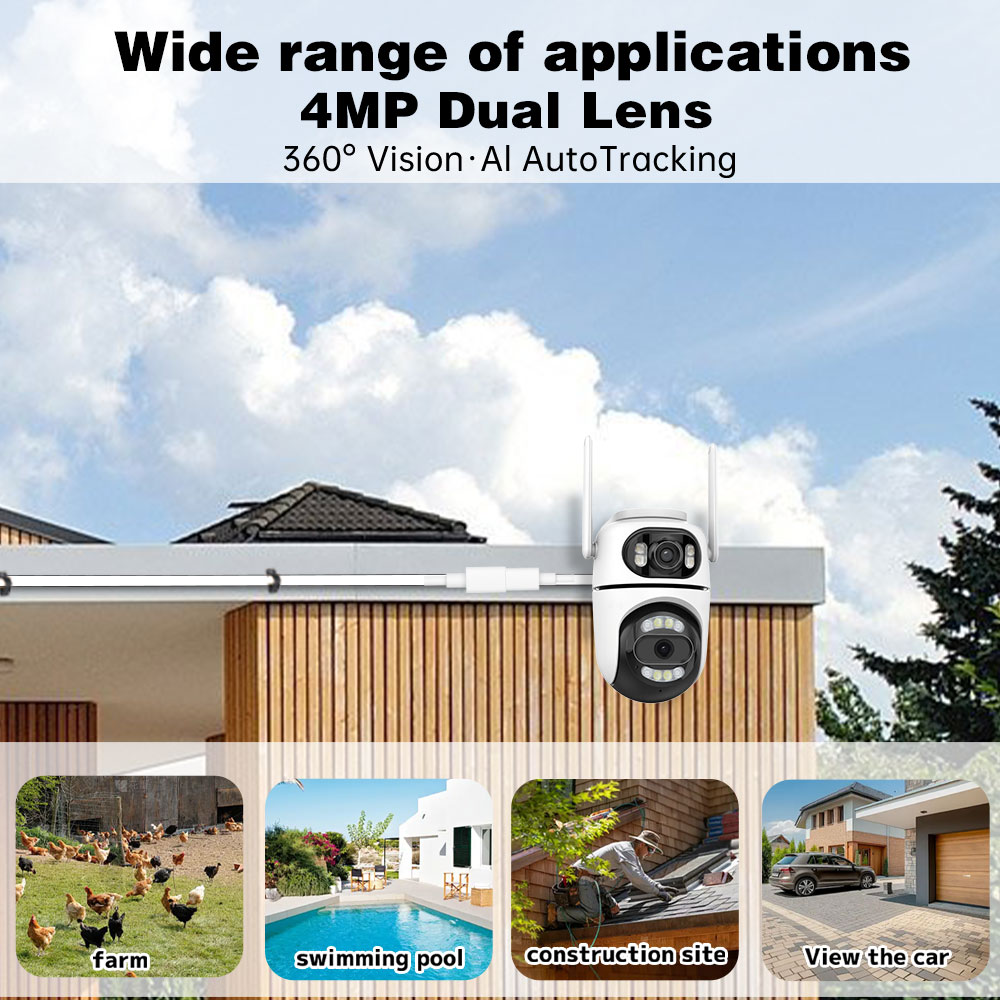 iCsee 12MP WiFi IP Camera with Automatic Tracking and Night Vision ...