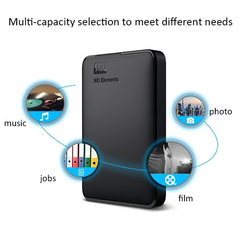 WD Elements Portable 1TB 2TB External Hard Drive For Mac and Windows ...