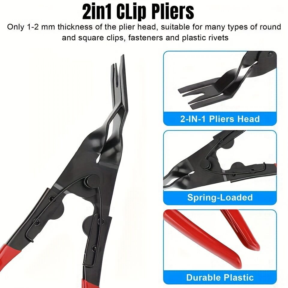 Car Rivet Removal and Repair Tool Clamp Clip Plier for Lights, Panels ...