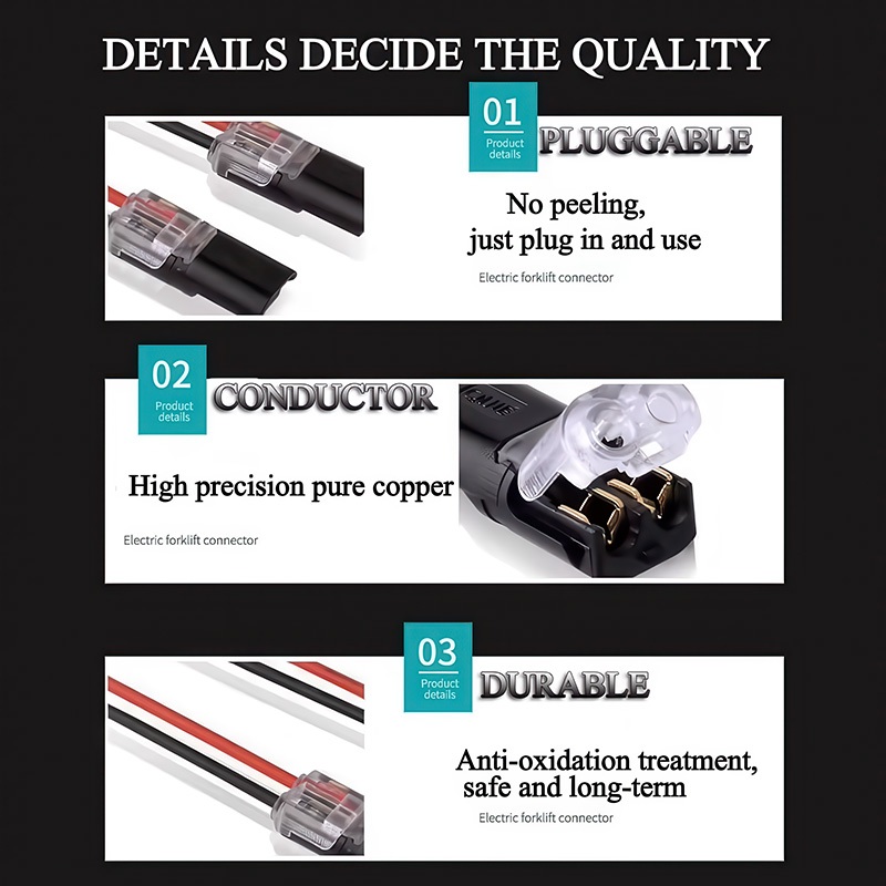 Waterproof Fast Plug Wire Connectors 2-Pin Solderless Electrical Snap ...