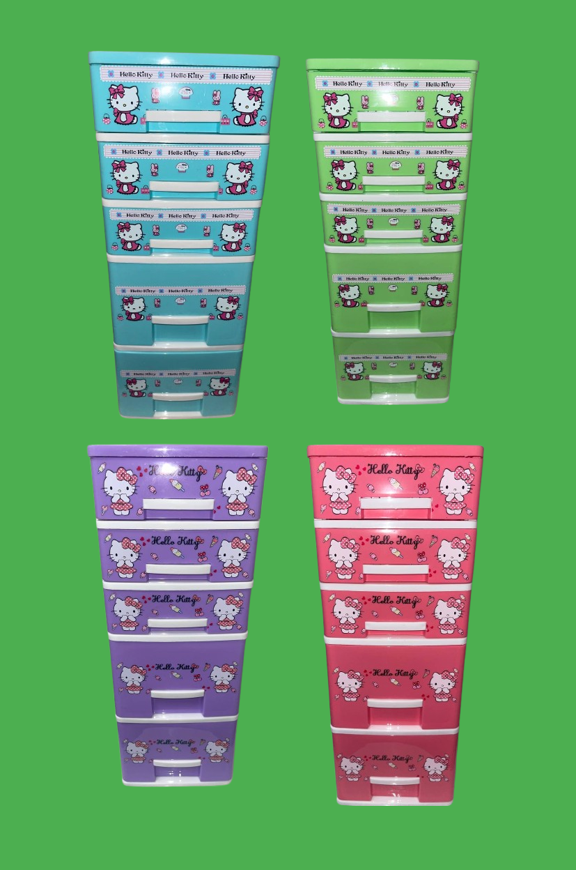 5 layer hello kitty drawer 25x17x47 cm / school supplies storage / 5L ...