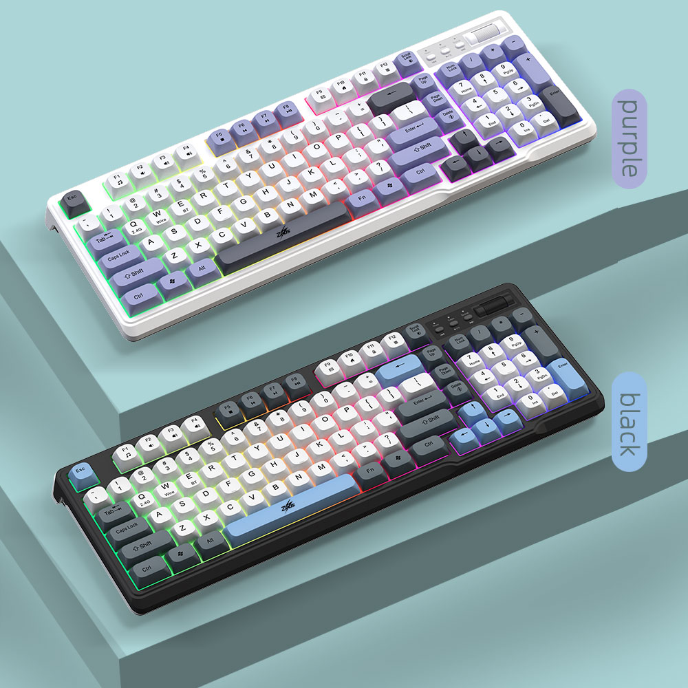 Zeus ZK-011 98 Keys RGB LED Gaming Keyboard With Volume Roller Wired ...
