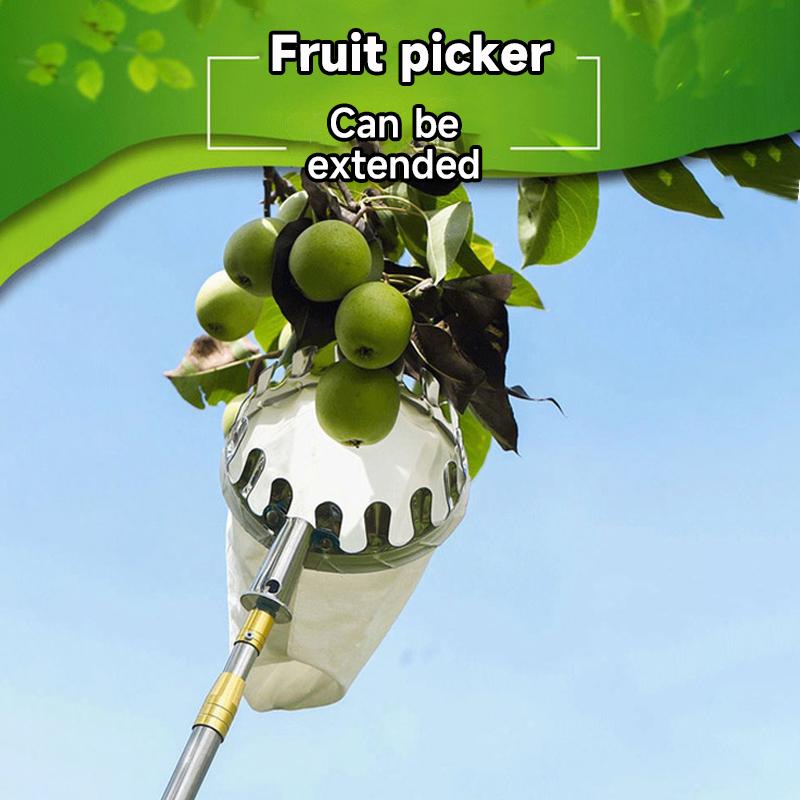 Telescopic Fruit Picker Adjustable Long Pole 4-10M Stainless Steel High ...