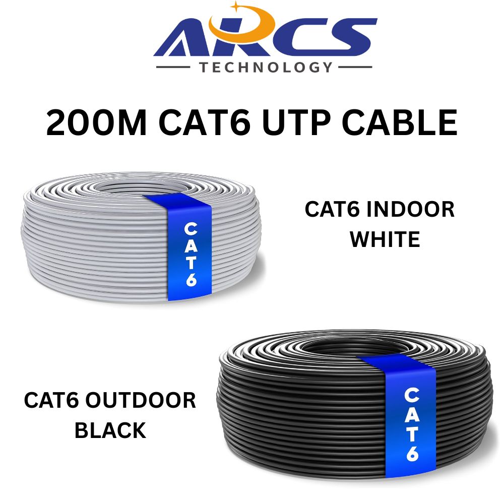 ARCS TECHNOLOGY CAT6 INDOOR | OUTDOOR Ethernet Cable 200m, High Speed ...