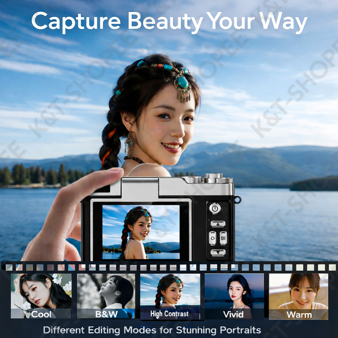 L5-49 Retro Camera 48MP High Quality Image Flip Screen Compact Travel ...