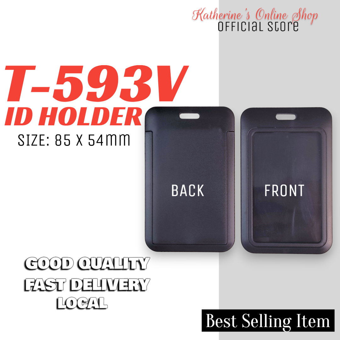 T-593 Sliding Solid Color Card Holder Name Tag Slide Design Student ID ...