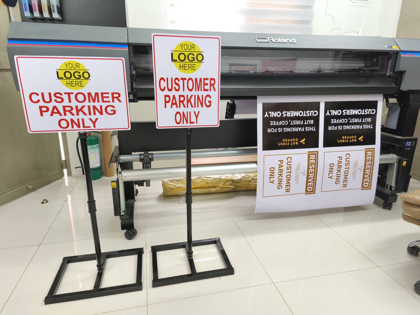 Parking Signage with stand Detachable Customize signage any of your ...