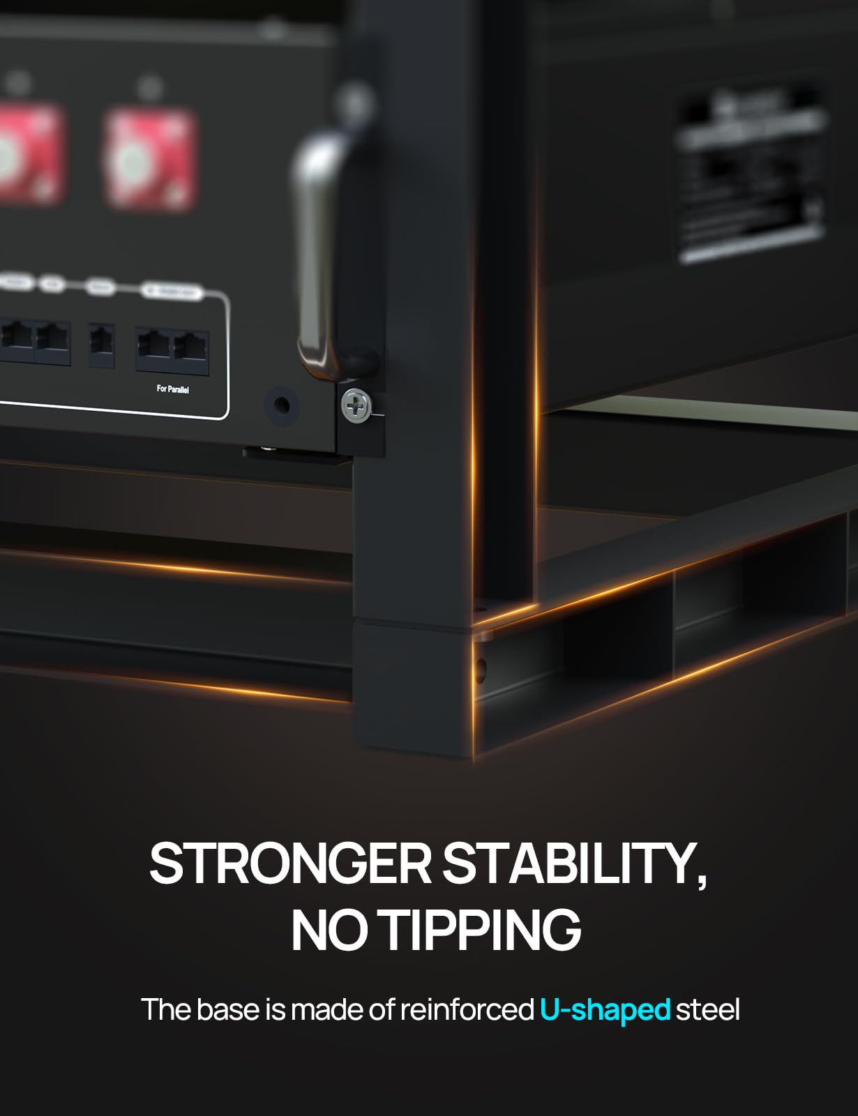 3U 4-Layer Server Rack, Compatible with V1/V2 Rack Batteries For 48V ...