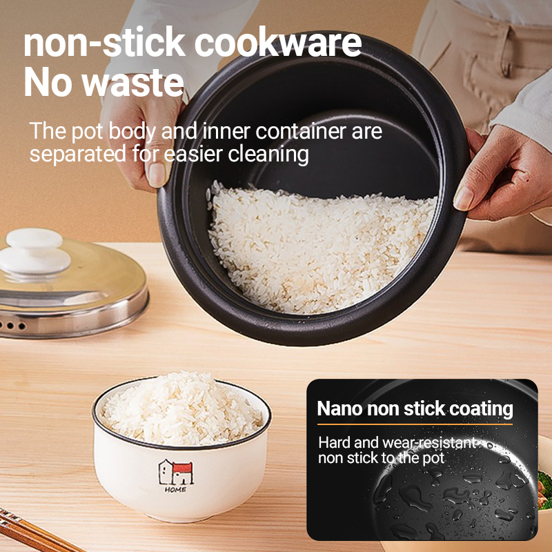 Mini Rice Cooker Multi-function 1.5L/2L/3L Non-stick Inner Electric ...