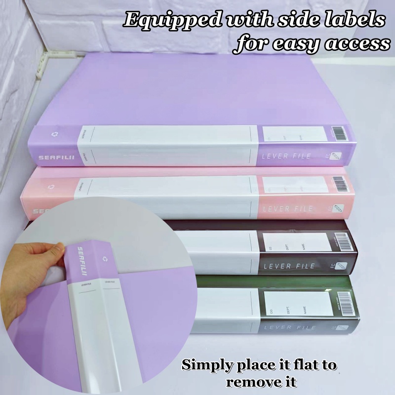 Long Binder Set with Long Plastic Envelope Arch File Folder Paper ...