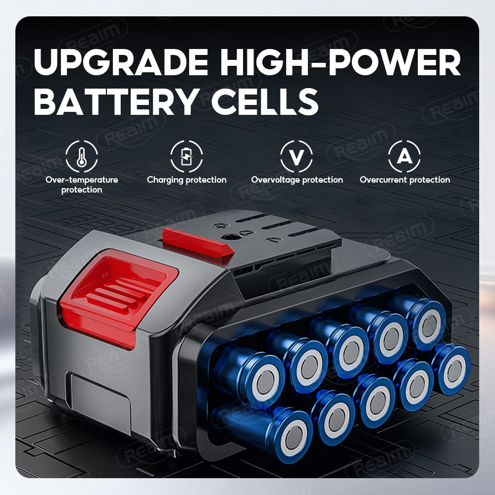 REAIM Lithium Battery 12V 18.5V Rechargeable Battery for Power Tools ...