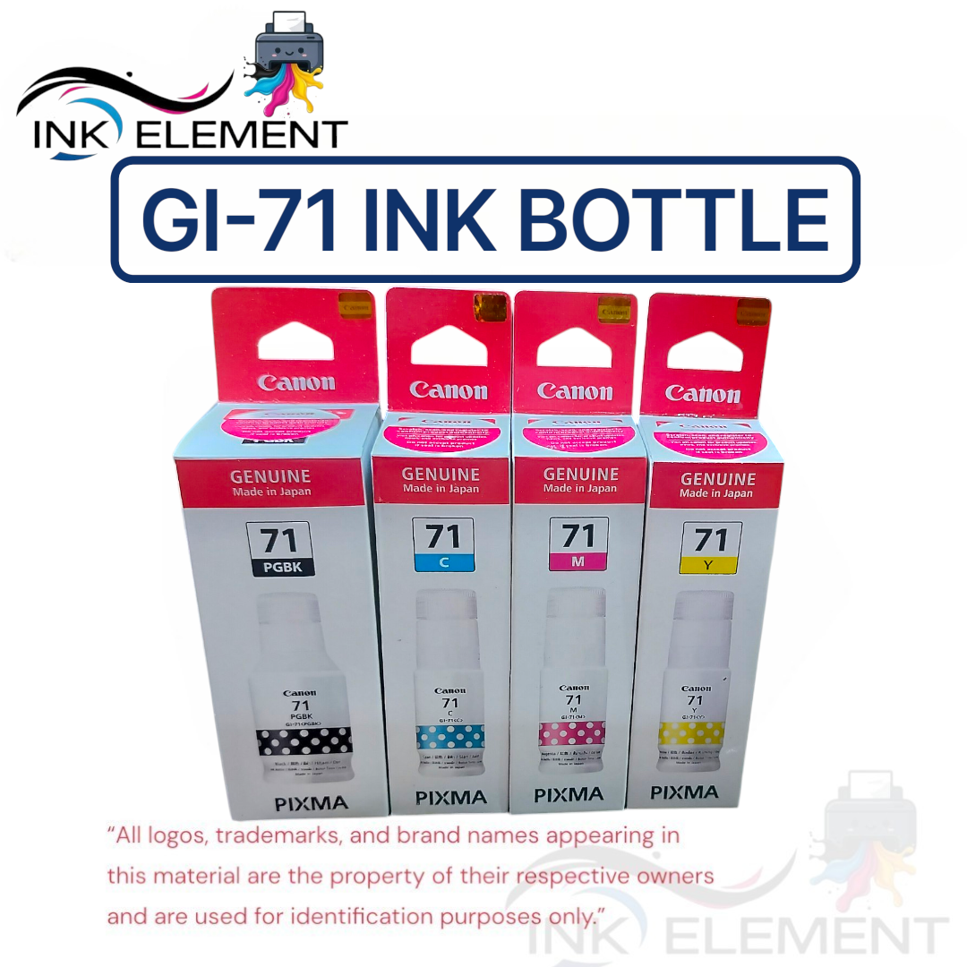 GI-71 Ink Bottle GI71 PIXMA ink (Black Cyan Yellow Magenta) | Shopee ...