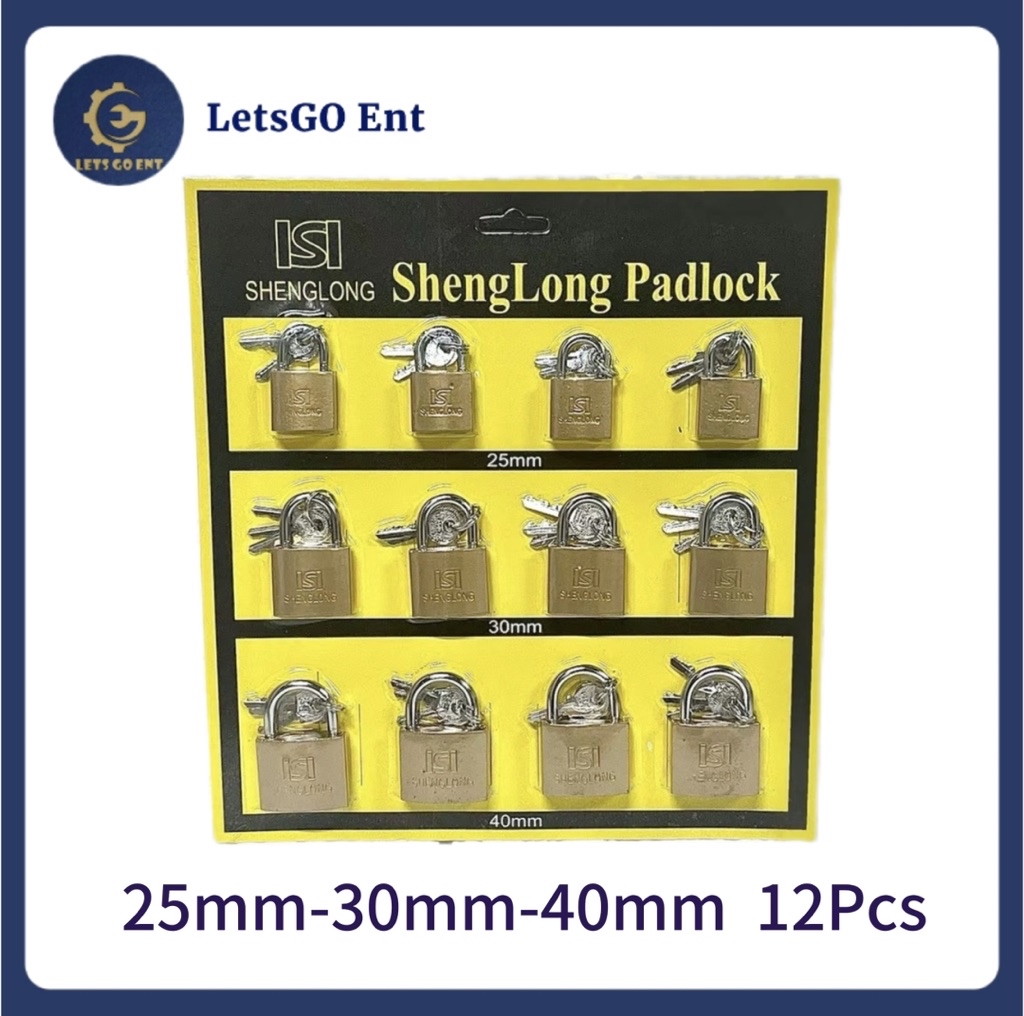 ShenLong Padlock Set 12pcs in Card Heavy Duty | Shopee Philippines