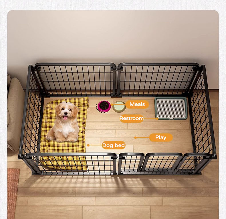 Pet Fence Dog Playpen 6/7 Pcs Multi-Panel Pet Playpen Adjustable Fence ...