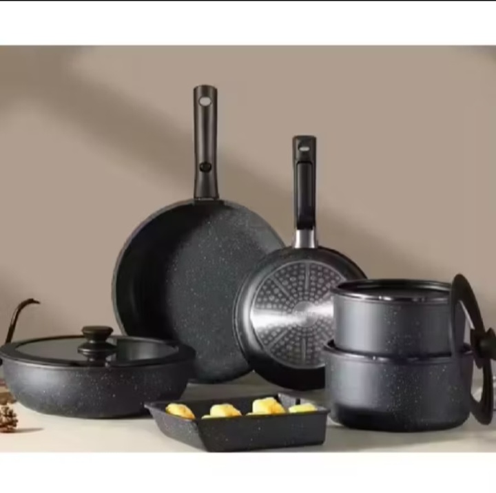 RANDOM/ Cookware Set Frying Pan Induction Ceramic Kawali Wok Soup Pot ...