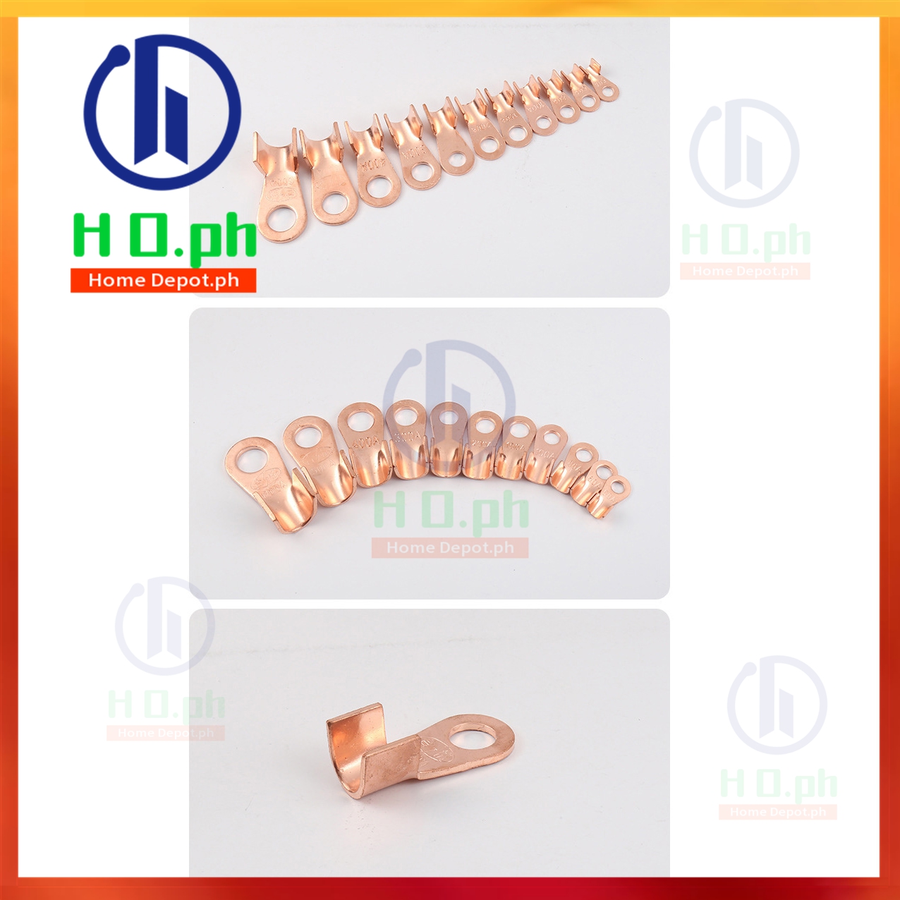 10pcs Battery Lugs Connector Knight Copper Terminal Ot Wire Connector ...