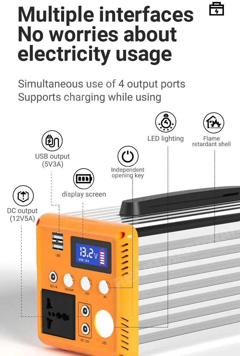 Expose 300W Portable Solar Generator 45000mAh Emergency Power Station ...
