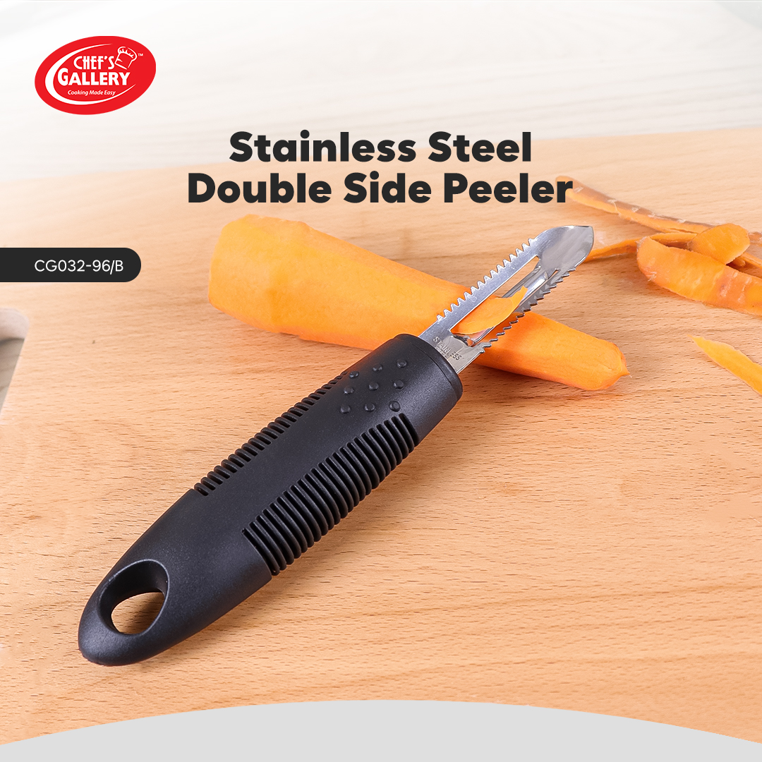 Chef's Gallery Inox Stainless Steel Double Side Peeler | 100% Food ...