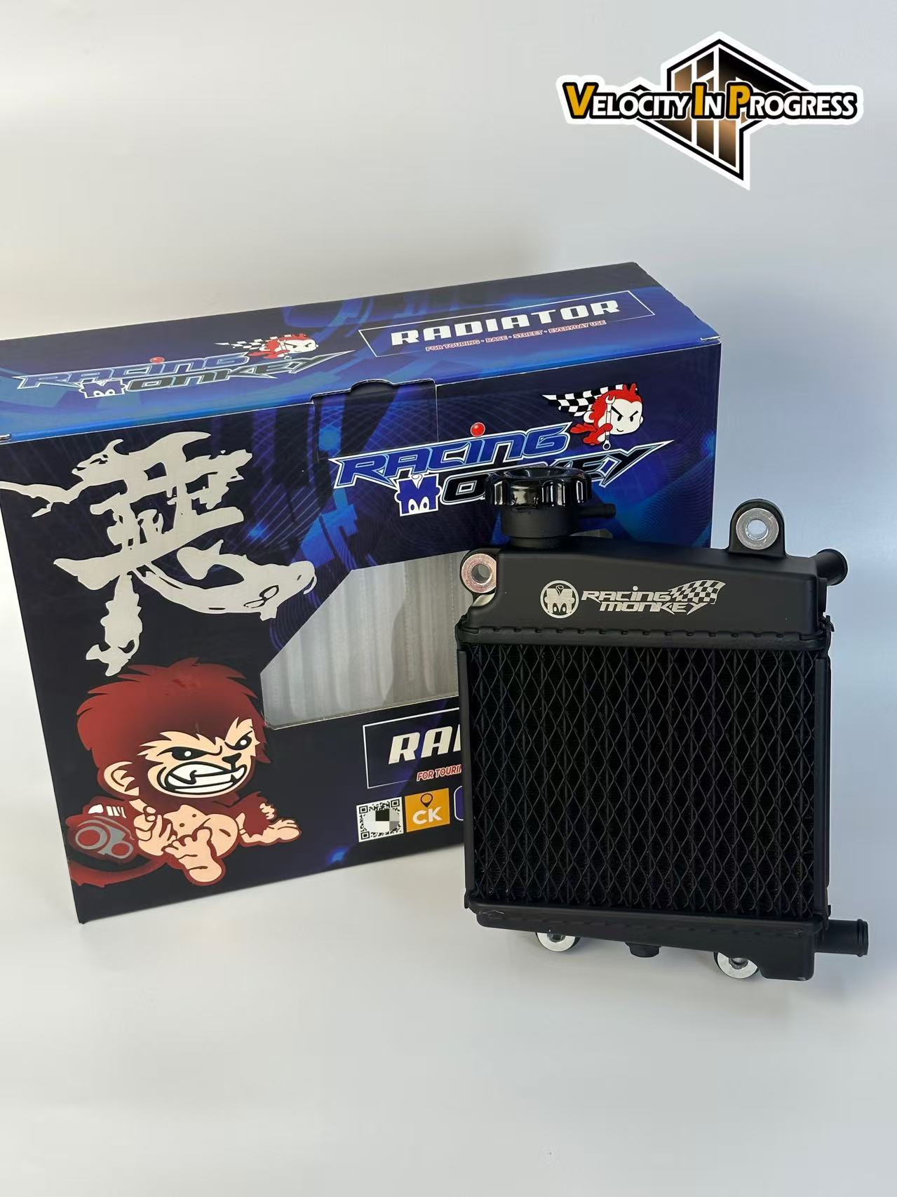 RACING MONKEY 2 Rows Radiator (Black Edition) for Aerox V2 & Nmax V2 ...