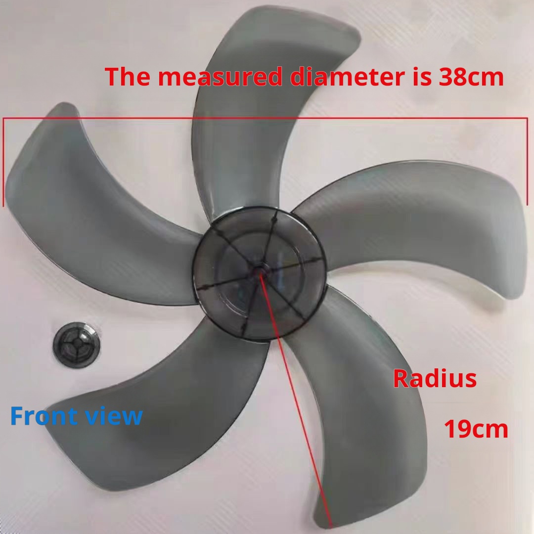 12-18 Inch Plastic Fan Blade Five Leaves With Nut Cover For Pedestal ...